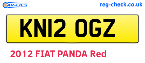 KN12OGZ are the vehicle registration plates.