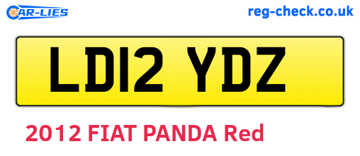 LD12YDZ are the vehicle registration plates.