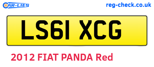 LS61XCG are the vehicle registration plates.