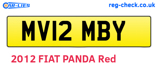 MV12MBY are the vehicle registration plates.
