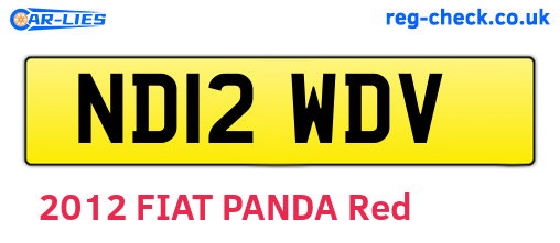 ND12WDV are the vehicle registration plates.