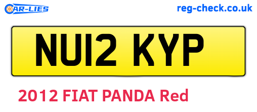 NU12KYP are the vehicle registration plates.