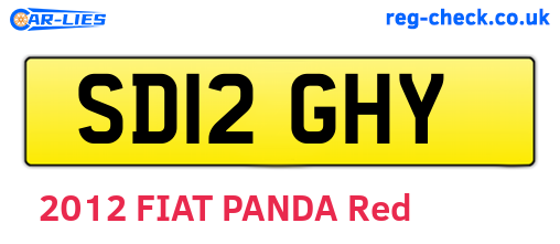 SD12GHY are the vehicle registration plates.