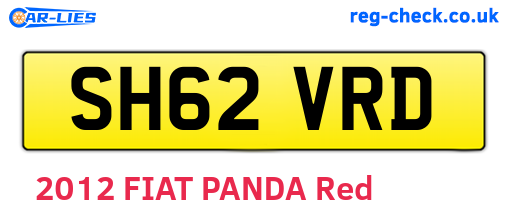 SH62VRD are the vehicle registration plates.