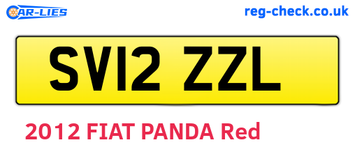 SV12ZZL are the vehicle registration plates.