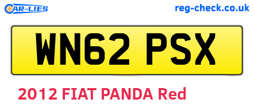 WN62PSX are the vehicle registration plates.