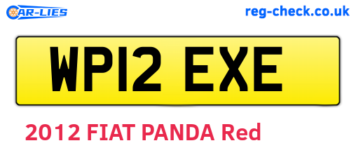 WP12EXE are the vehicle registration plates.