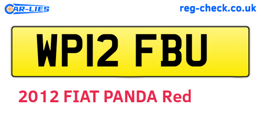 WP12FBU are the vehicle registration plates.