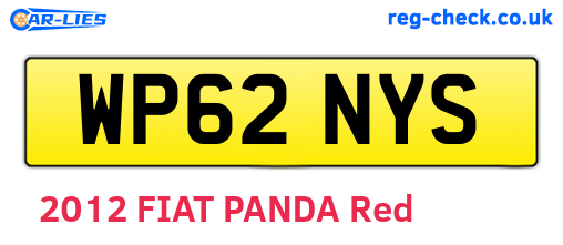 WP62NYS are the vehicle registration plates.