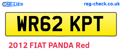 WR62KPT are the vehicle registration plates.