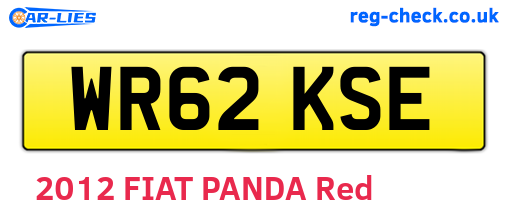 WR62KSE are the vehicle registration plates.