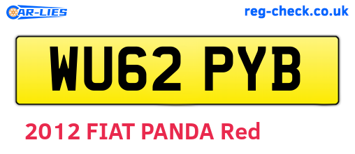 WU62PYB are the vehicle registration plates.