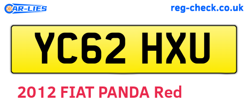 YC62HXU are the vehicle registration plates.
