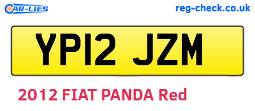 YP12JZM are the vehicle registration plates.