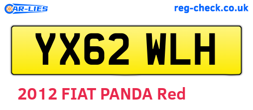 YX62WLH are the vehicle registration plates.