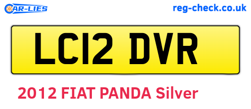 LC12DVR are the vehicle registration plates.