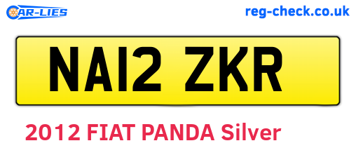 NA12ZKR are the vehicle registration plates.