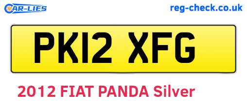 PK12XFG are the vehicle registration plates.