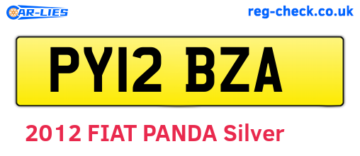 PY12BZA are the vehicle registration plates.
