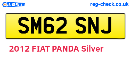 SM62SNJ are the vehicle registration plates.
