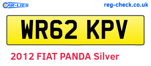 WR62KPV are the vehicle registration plates.
