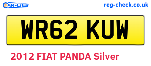 WR62KUW are the vehicle registration plates.