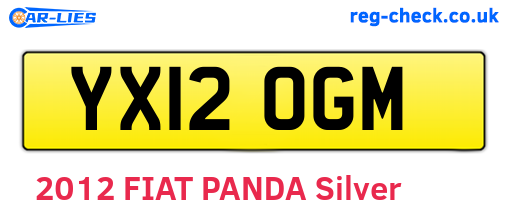YX12OGM are the vehicle registration plates.