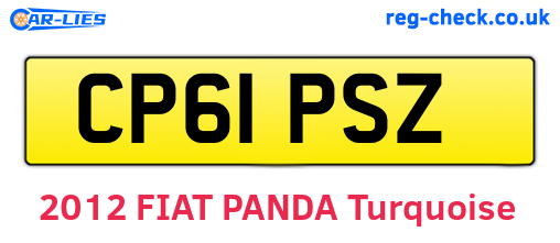 CP61PSZ are the vehicle registration plates.
