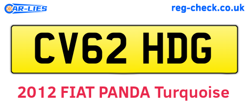 CV62HDG are the vehicle registration plates.