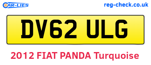 DV62ULG are the vehicle registration plates.