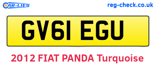 GV61EGU are the vehicle registration plates.