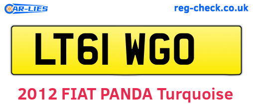 LT61WGO are the vehicle registration plates.