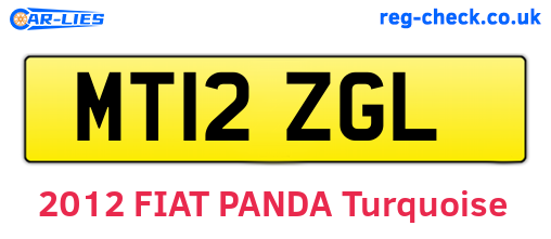 MT12ZGL are the vehicle registration plates.