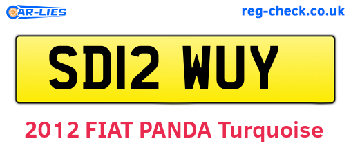 SD12WUY are the vehicle registration plates.