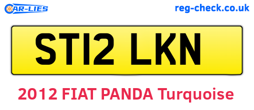 ST12LKN are the vehicle registration plates.
