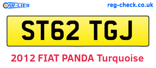 ST62TGJ are the vehicle registration plates.