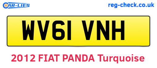 WV61VNH are the vehicle registration plates.