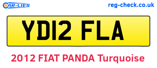 YD12FLA are the vehicle registration plates.