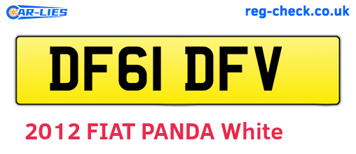 DF61DFV are the vehicle registration plates.