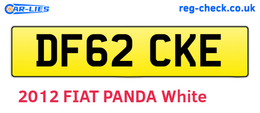 DF62CKE are the vehicle registration plates.