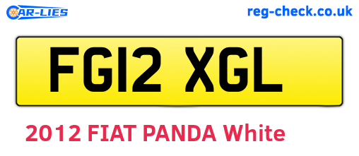 FG12XGL are the vehicle registration plates.