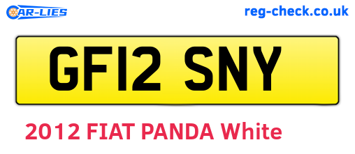 GF12SNY are the vehicle registration plates.