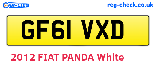 GF61VXD are the vehicle registration plates.