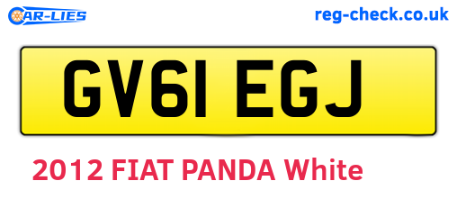 GV61EGJ are the vehicle registration plates.