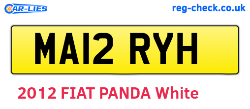 MA12RYH are the vehicle registration plates.