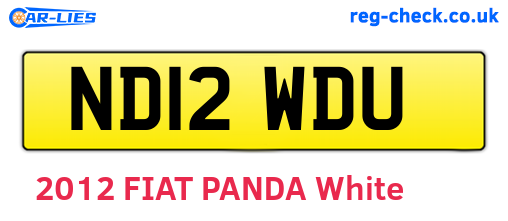 ND12WDU are the vehicle registration plates.