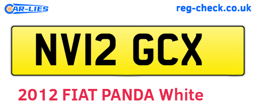 NV12GCX are the vehicle registration plates.