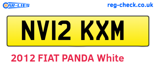 NV12KXM are the vehicle registration plates.
