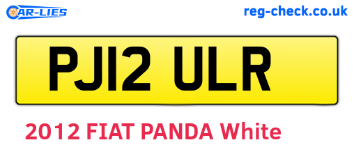PJ12ULR are the vehicle registration plates.