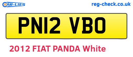 PN12VBO are the vehicle registration plates.